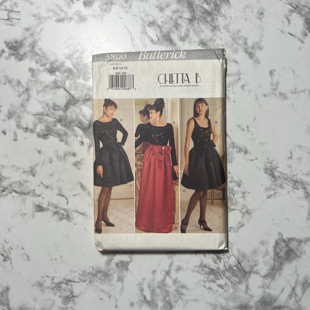 90s Chetta B Easy Misses' Top, Skirt, and Sash Pattern, Cocktail or ...