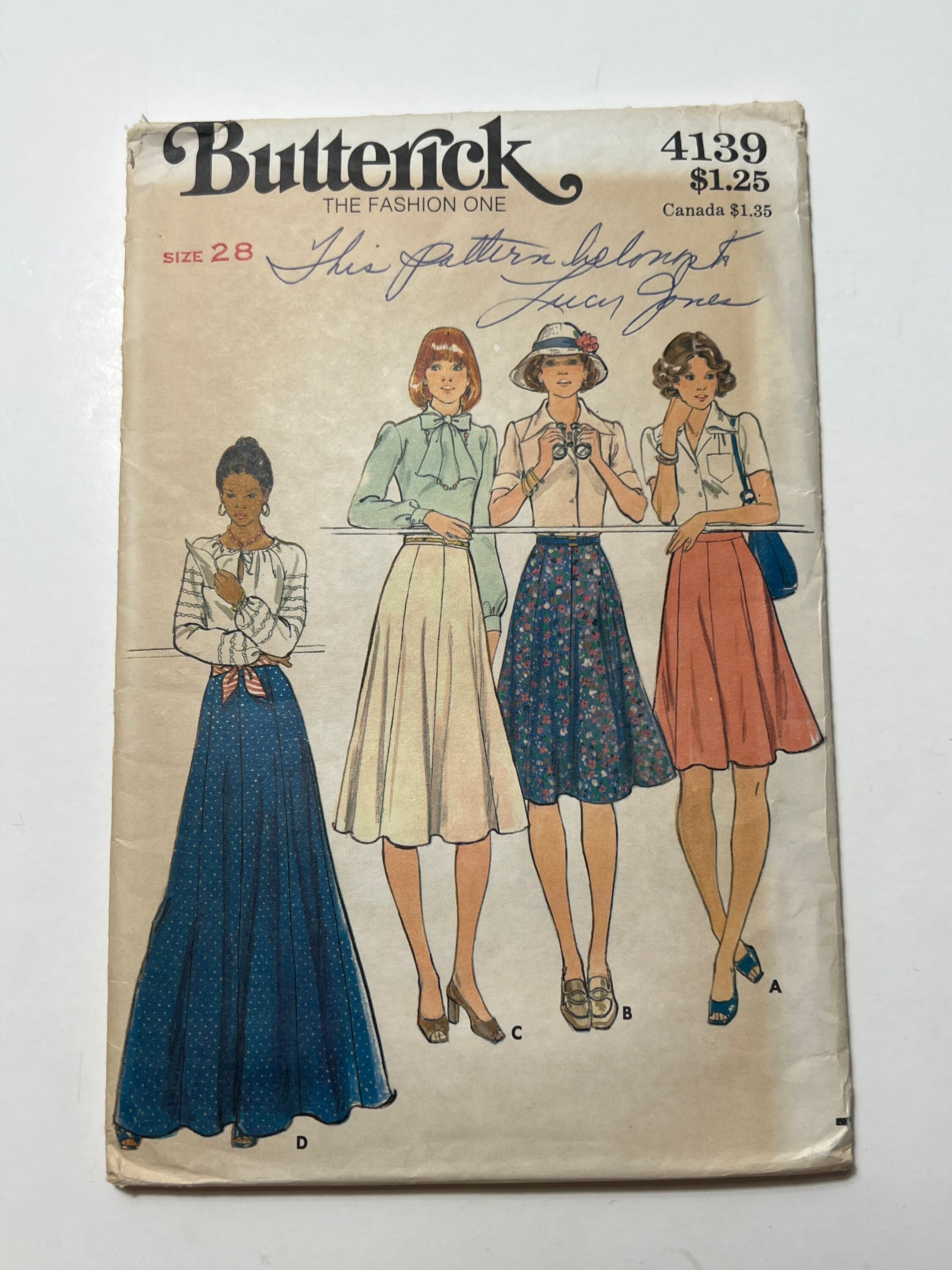 Vintage 70s Butterick Pattern 5216 Mod Dress Tunic Wide Leg Pants Skirt  Size 12