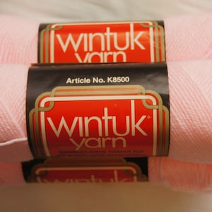Vintage Wintuk Yarn 100% Acrylic 3025 Baby Pink