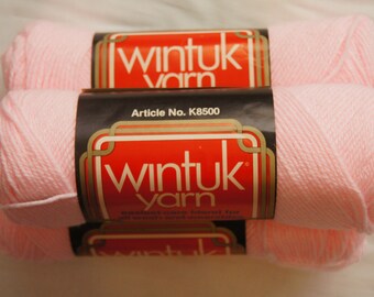 Vintage Wintuk Yarn 100% Acrylic 3025 Baby Pink