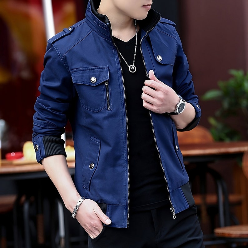 Mens Jacket Fashion Army Military Jacket Man Fashion Bomber - Etsy