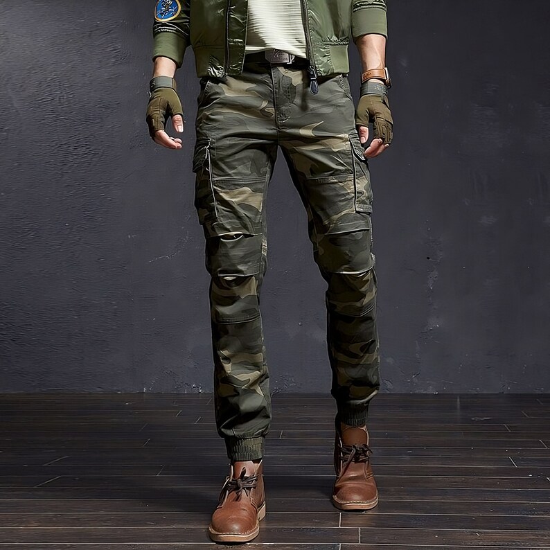 Fashion Pants Slim Military Camouflage Casual Tactical Cargo - Etsy