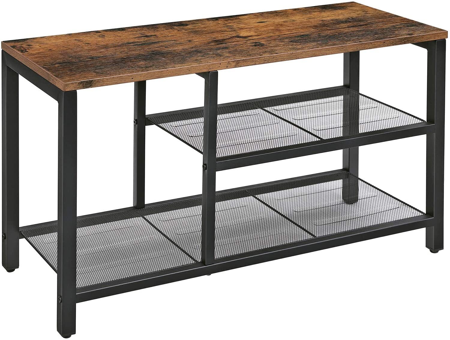 Estante de zapatos industrial rústico de madera marrón banco | Etsy