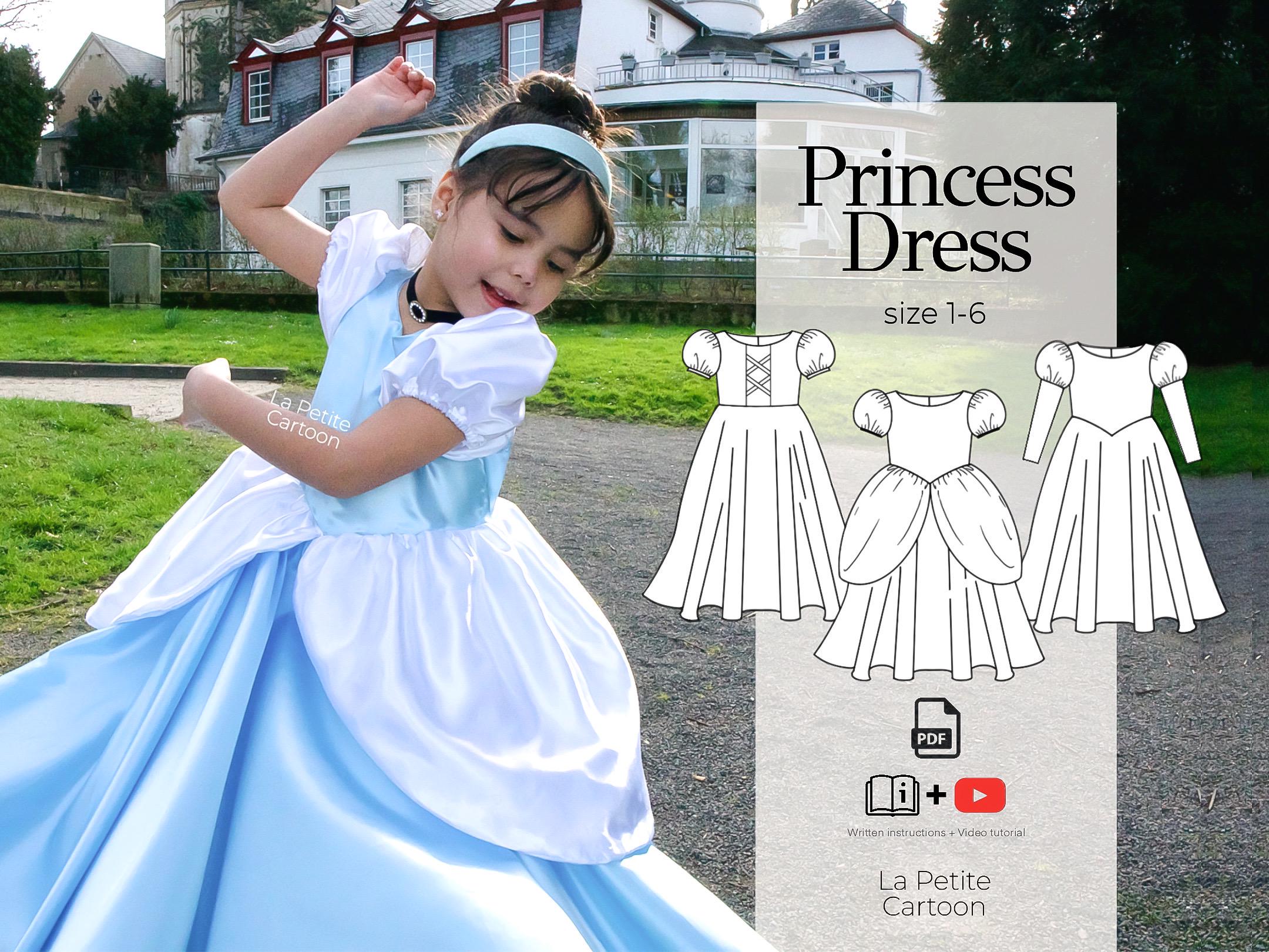 strapless open back dress Princess Snow White Inspired Girls Dress Costume – Mia Belle Girls