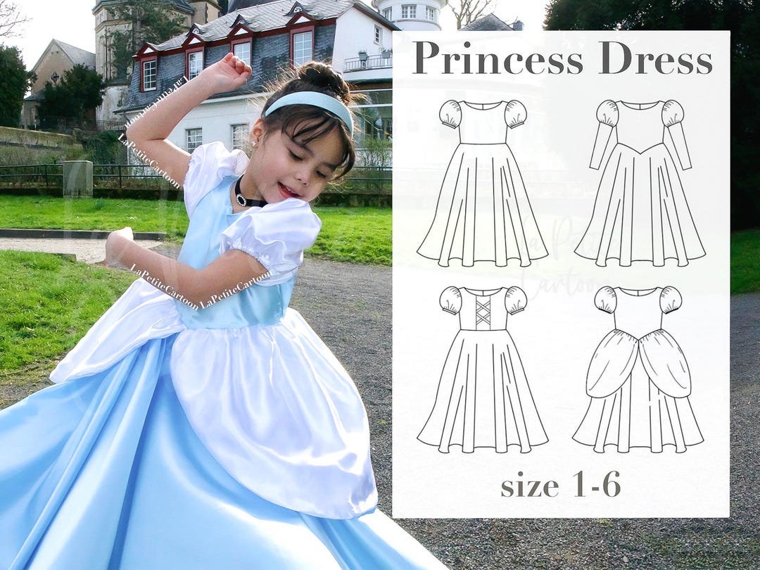 Princess Dress Sewing Pattern PDF A0 A4 Size 1 6 Toddler over 30 Designsflower Girl Dress halloween Costume fairytale Dress twirl Dress Etsy