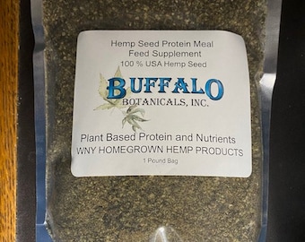 Hemp Seed Feed Meal 16oz bag by Buffalo Botanicals Inc
