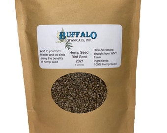 Wholesale Hemp Seed Bird Seed 10 - 7 ounce bags by Buffalo Botanicals Inc