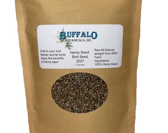 Hemp Seed Bird Seed 7oz bag by Buffalo Botanicals Inc