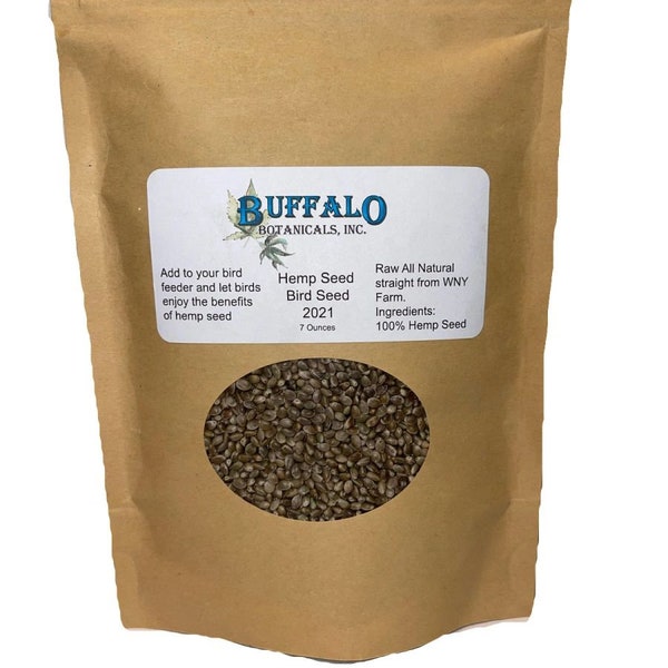 Hemp Seed Bird Seed 7oz bag by Buffalo Botanicals Inc