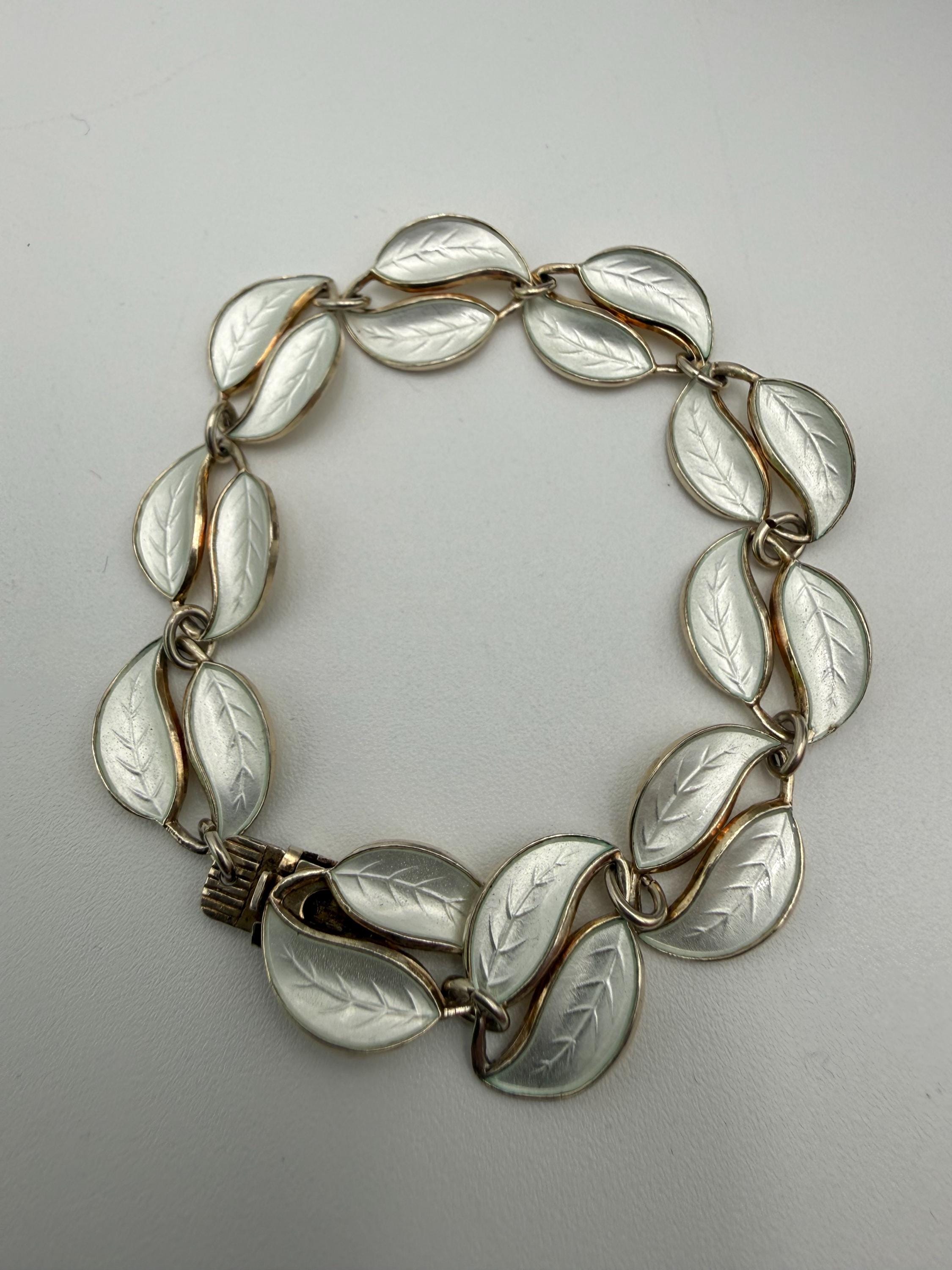 Vintage Sterling Silver Norway Enamel Bracelet - Etsy