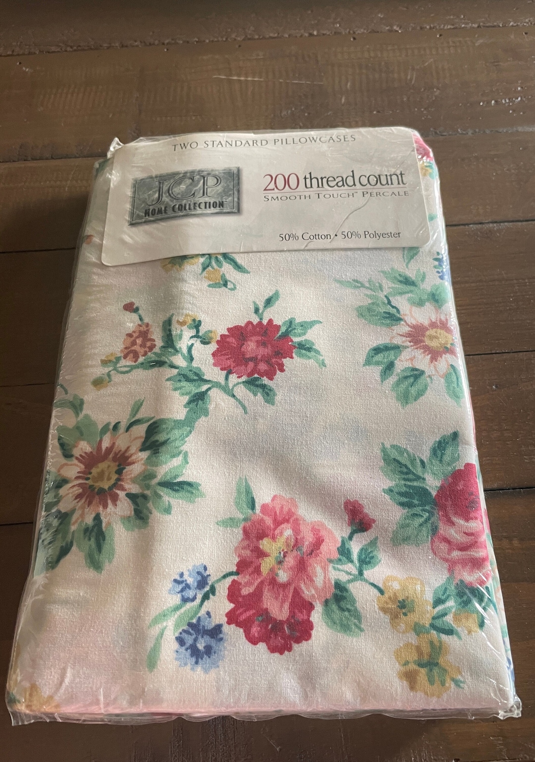 Vintage Jc Penney Pair of Floral Pillow Cases New in Package Etsy