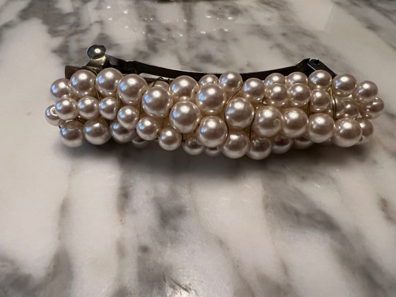 Vintage Faux Pearl Hair Barrettevintage - Etsy display picture 3