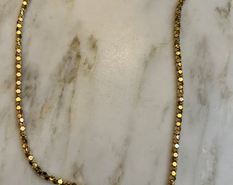 Italian sterling vermeil gold necklace 19”