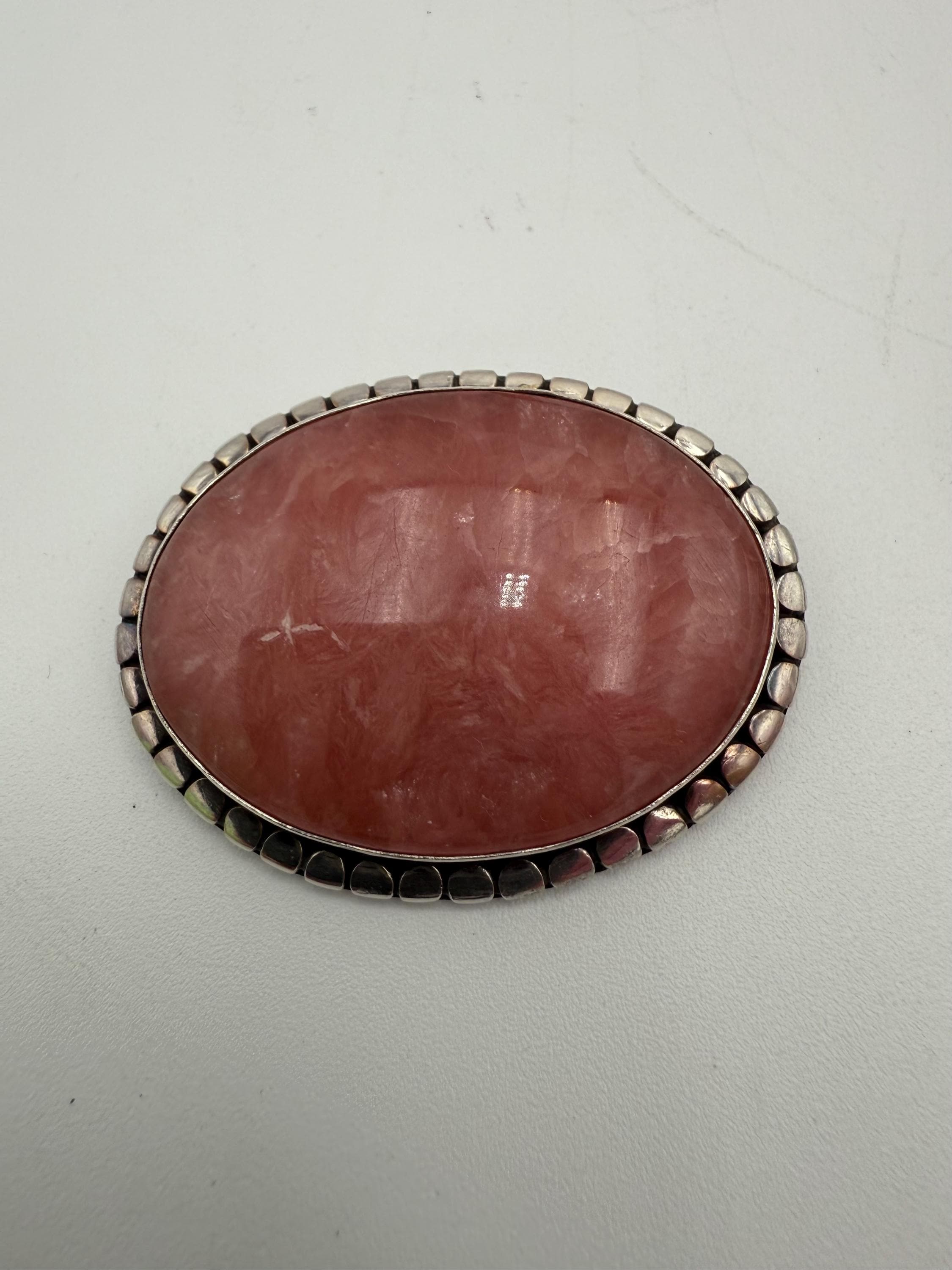 ヴィンテージ スターリングシルバー ローズクォーツ ブローチ - Etsy 日本