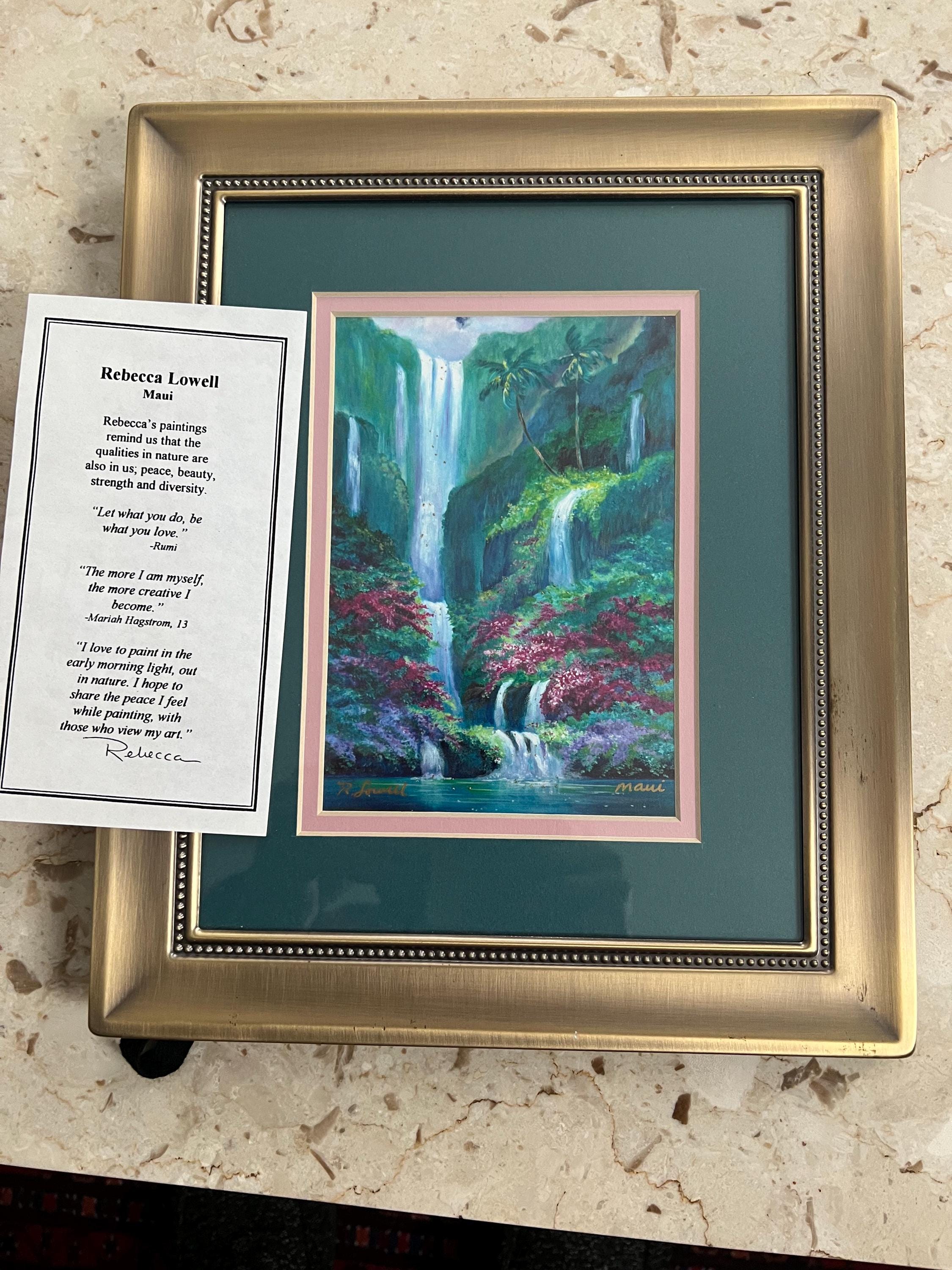 Vintage Rebecca Lowell Maui Signed Lithograph, Nicely Framed