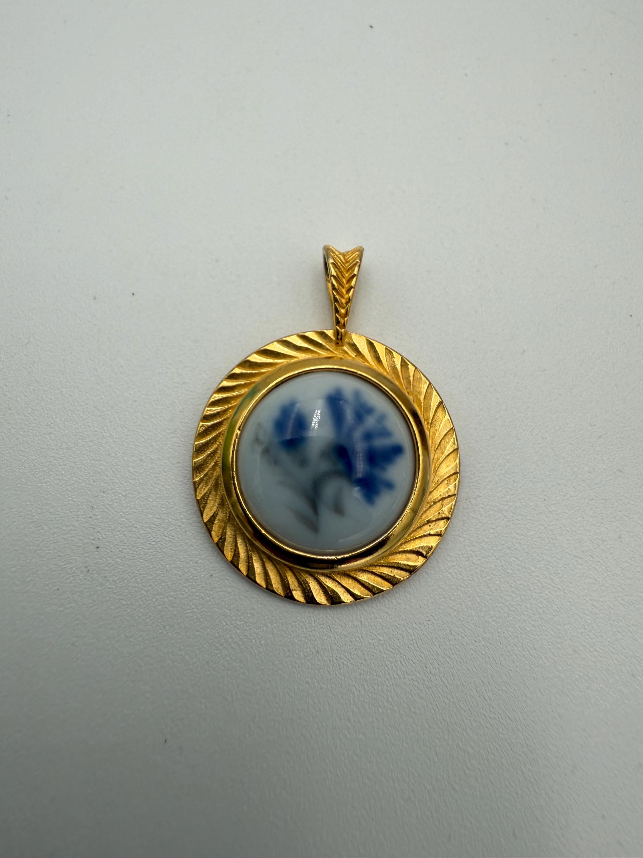 Vintage BG Bing and Grondahl Porcelain Pendant Denmarkvintage - Etsy