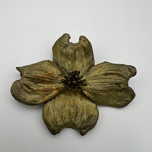 Michael Michaud cast bronze dogwood flower brooch