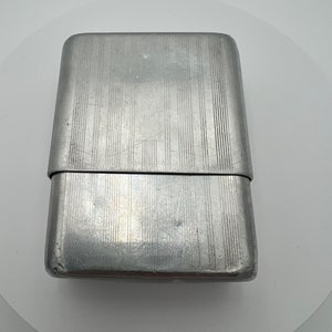 park sherman cigarette case Vintage Park Sherman Co Aluminum Metal Cigarette Case