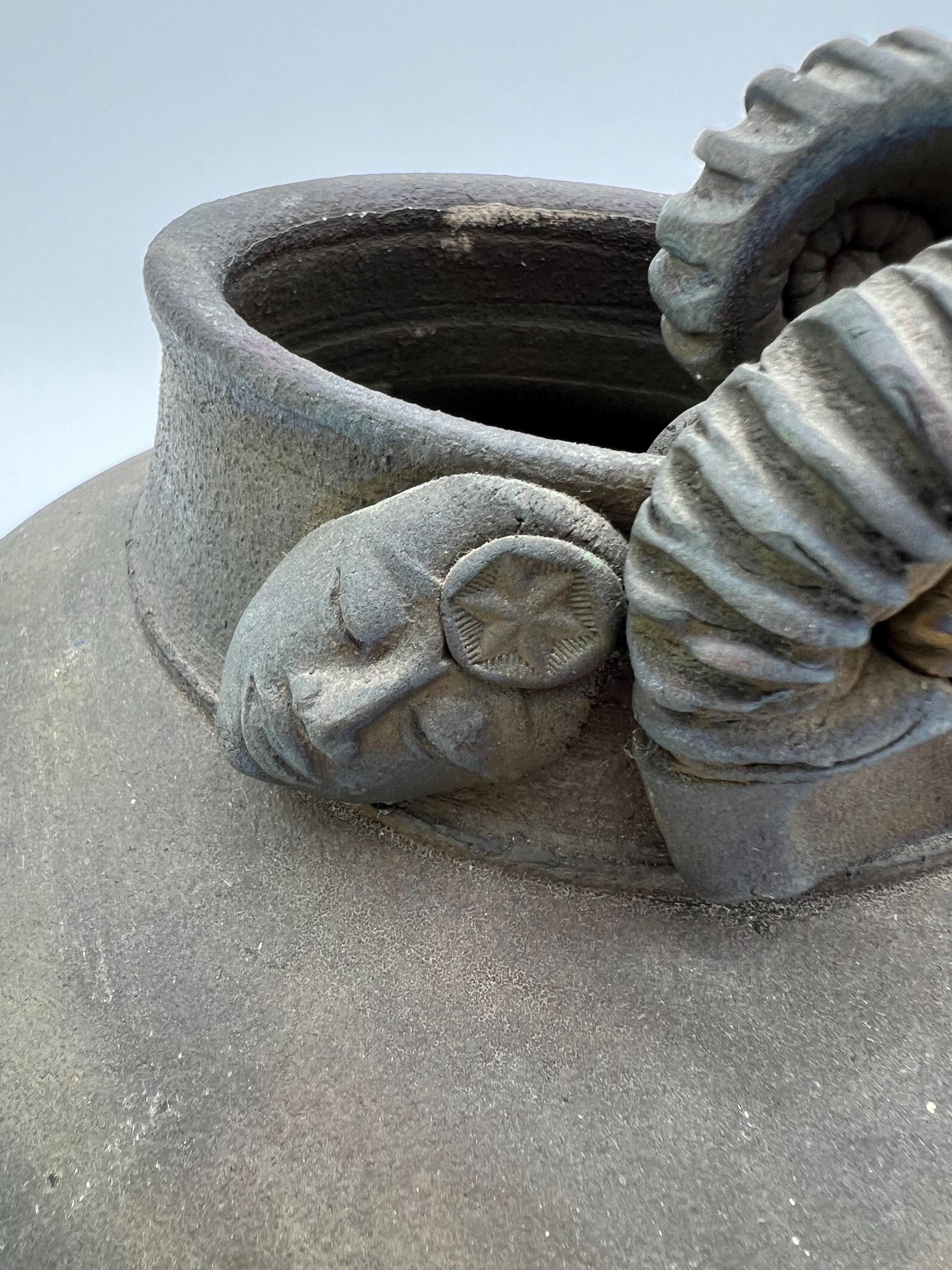 Vintage 1991 Jay Gogin Raku Pottery Pot or Vase - Etsy