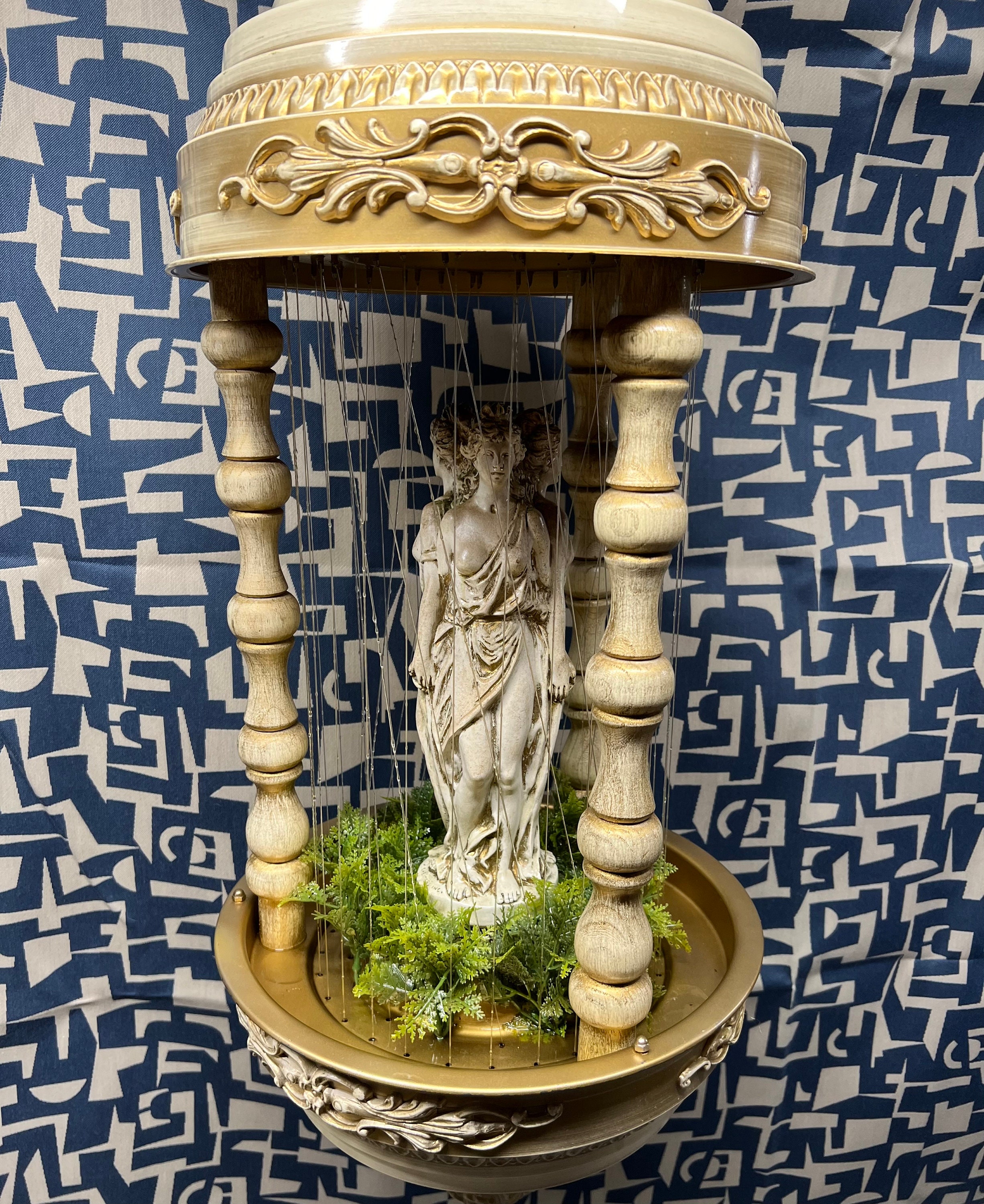 Vintage Creation 3 Goddess Hanging Oil Rain Lamp Etsy