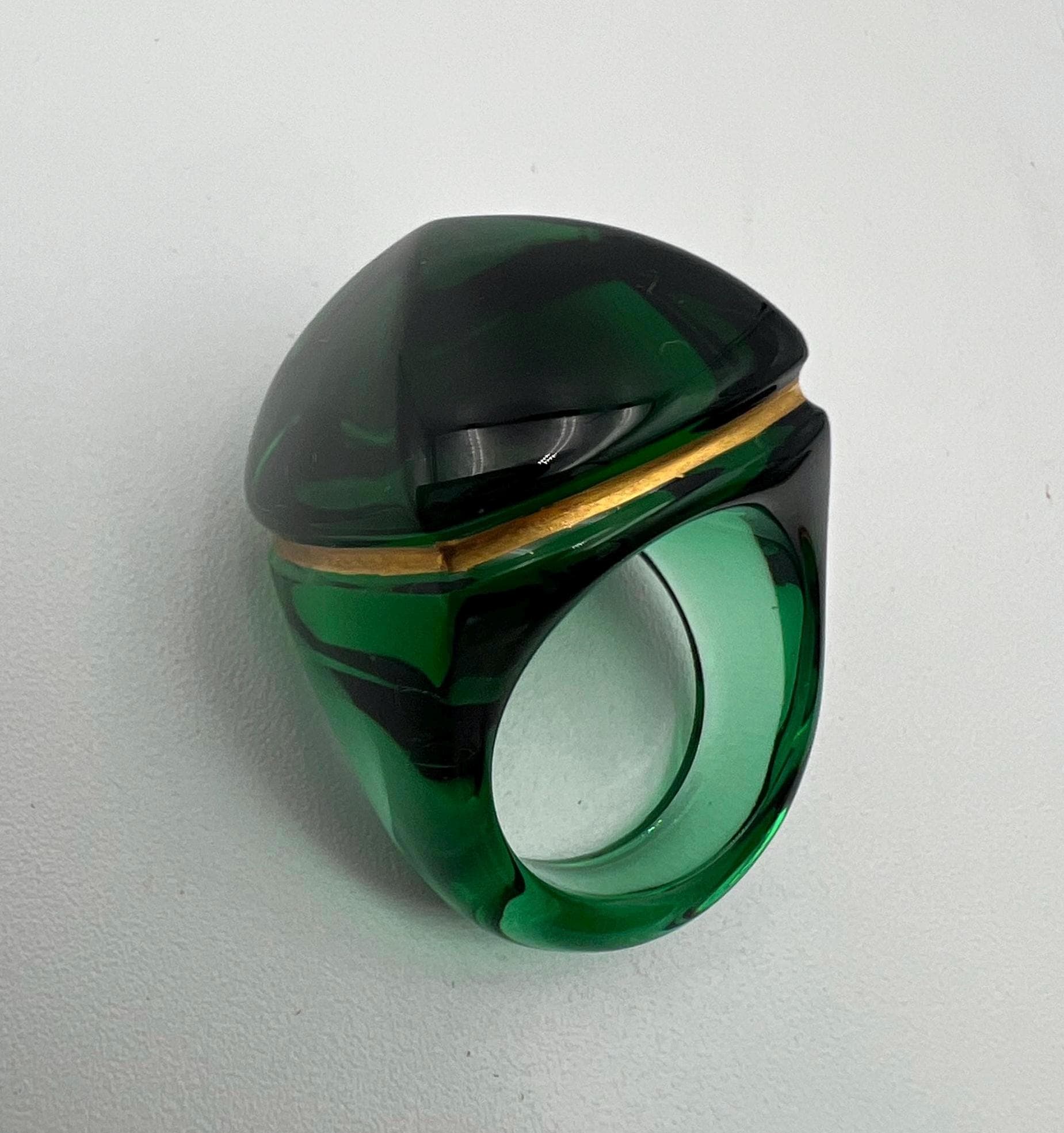 Baccarat Crystal Medicis pop ring in green size