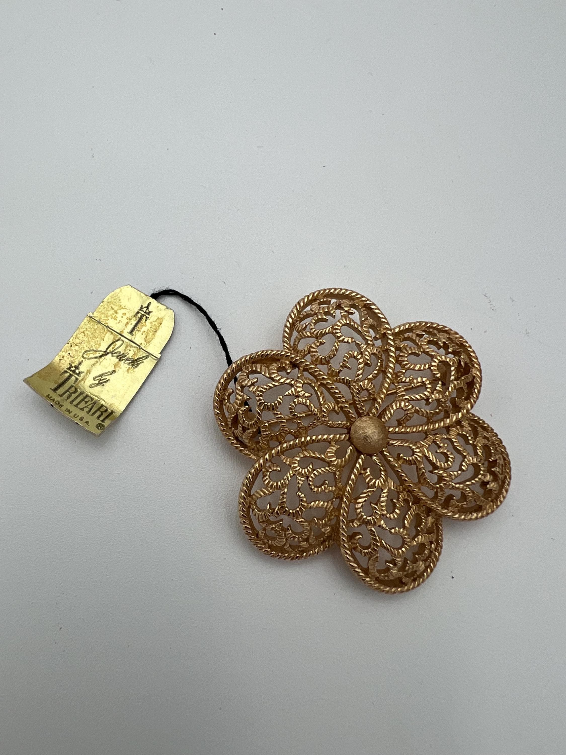 Trifari Flower Brooch - Etsy