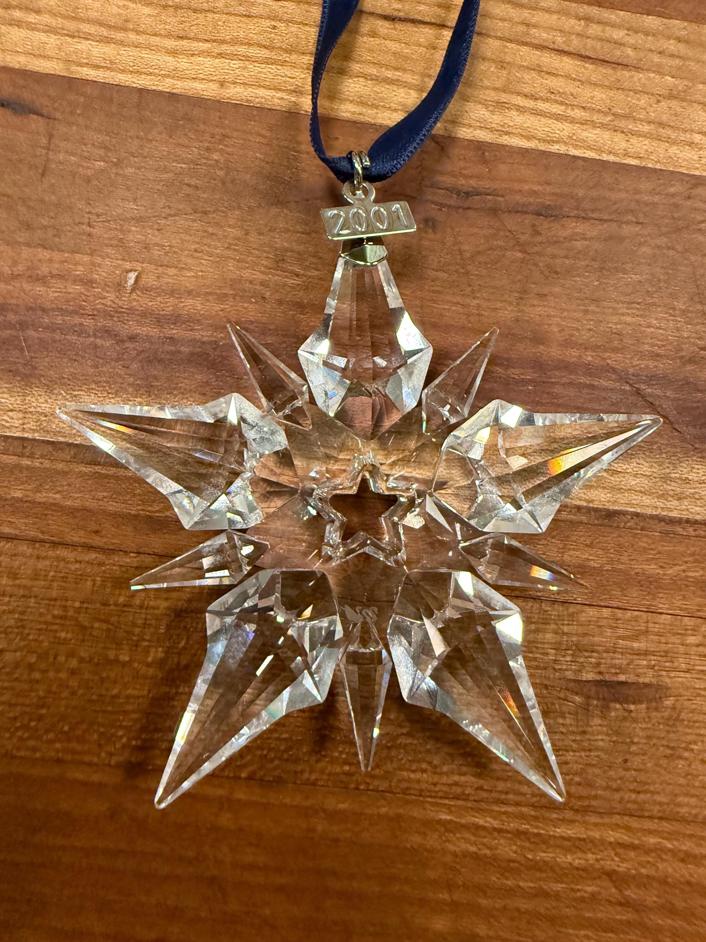 ※ hapinesm　スワロフスキー Swarovski 2001 Swarovski Crystal, 2001 Annual Snowflake Christmas Tree