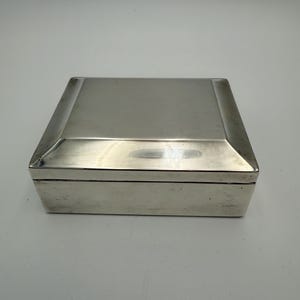 Scatola per sigarette vintage Gorham Sterling in argento con rivestimento in cedro, modello 352, del peso di 165 grammi