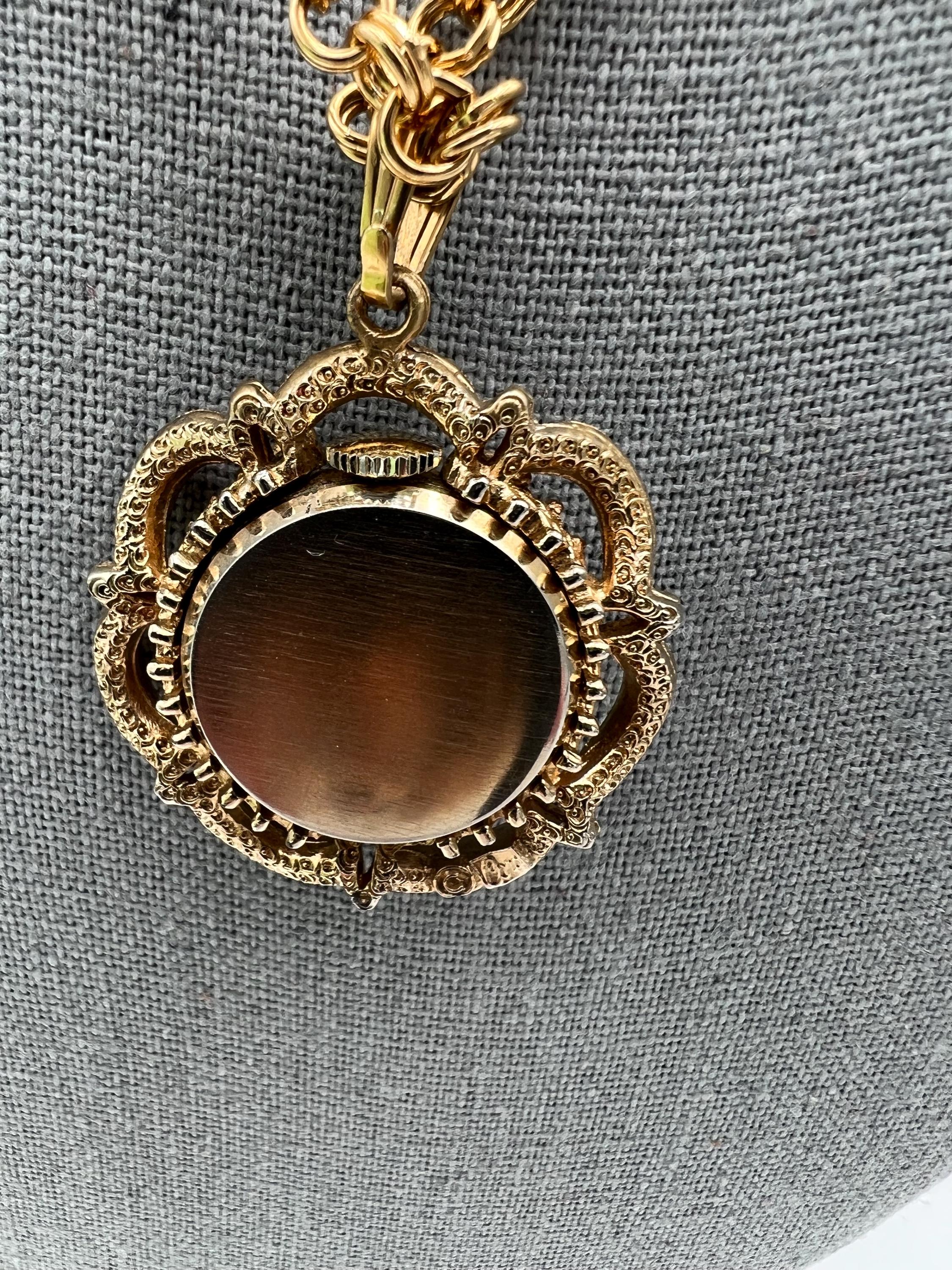 Vintage Coro Pegasus Manual Wind Clock Pendant Necklacevintage - Etsy