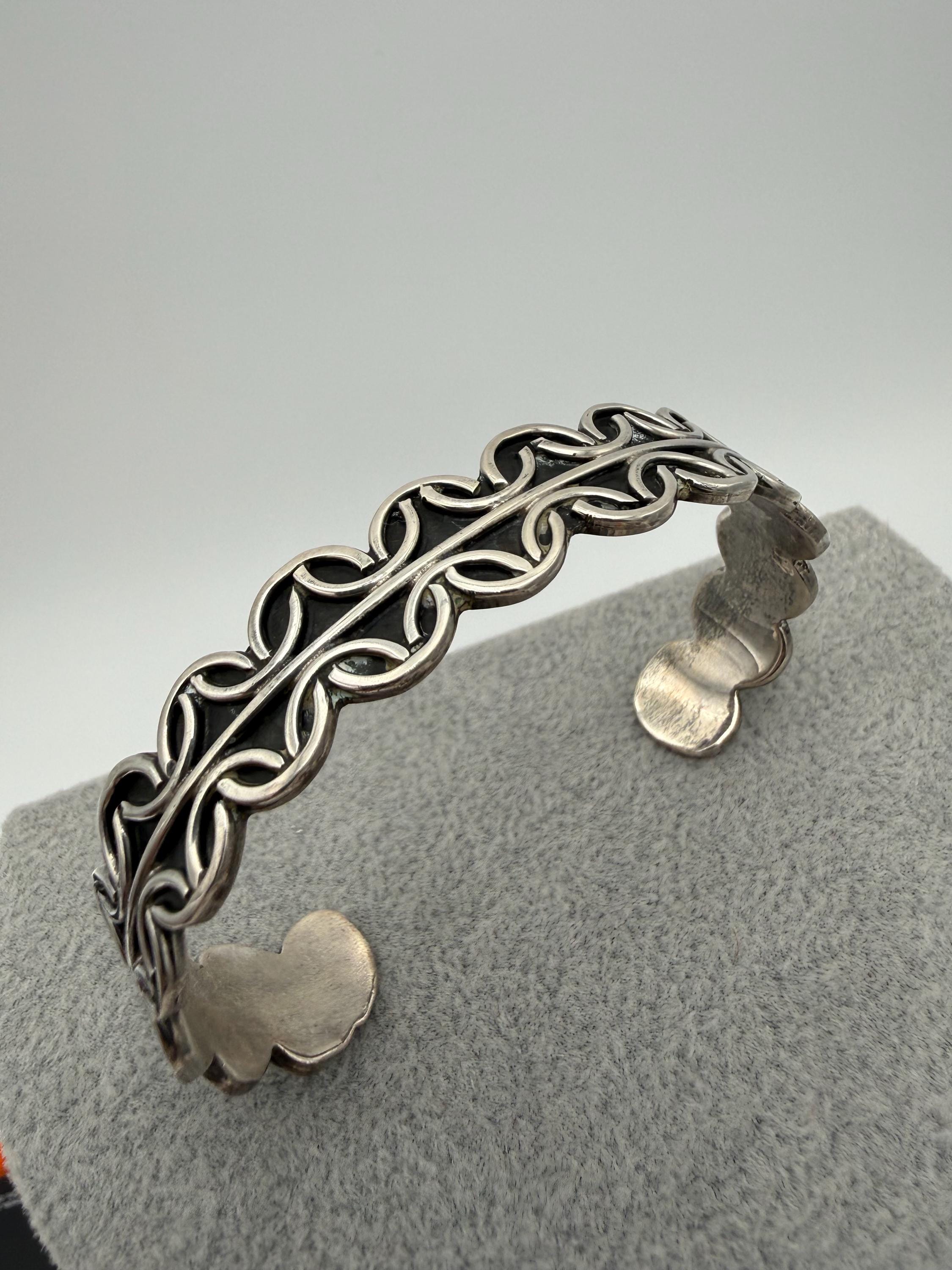 Vintage Mexican Silver Bracelet - Etsy