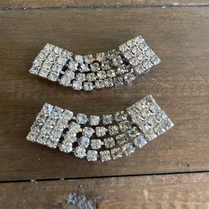 Vintage rhinestone strands shoe clips