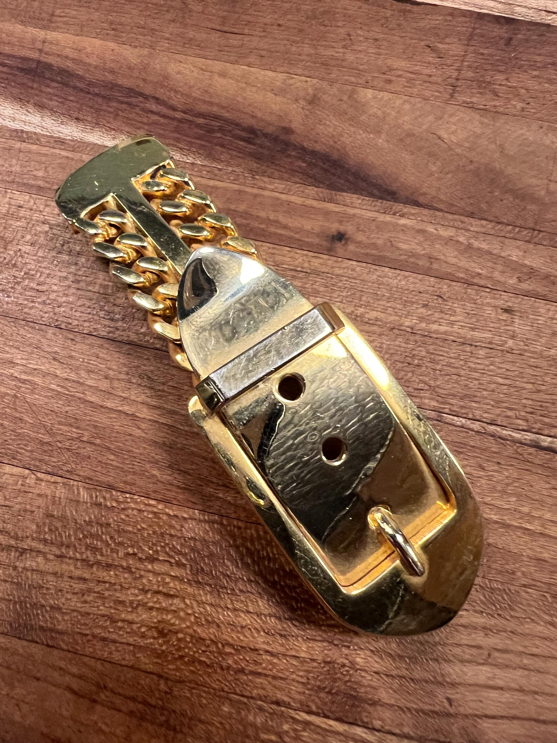 Vintage Gold Metal Chain Belt Buckle Made in Italyvintage - Etsy display picture 1