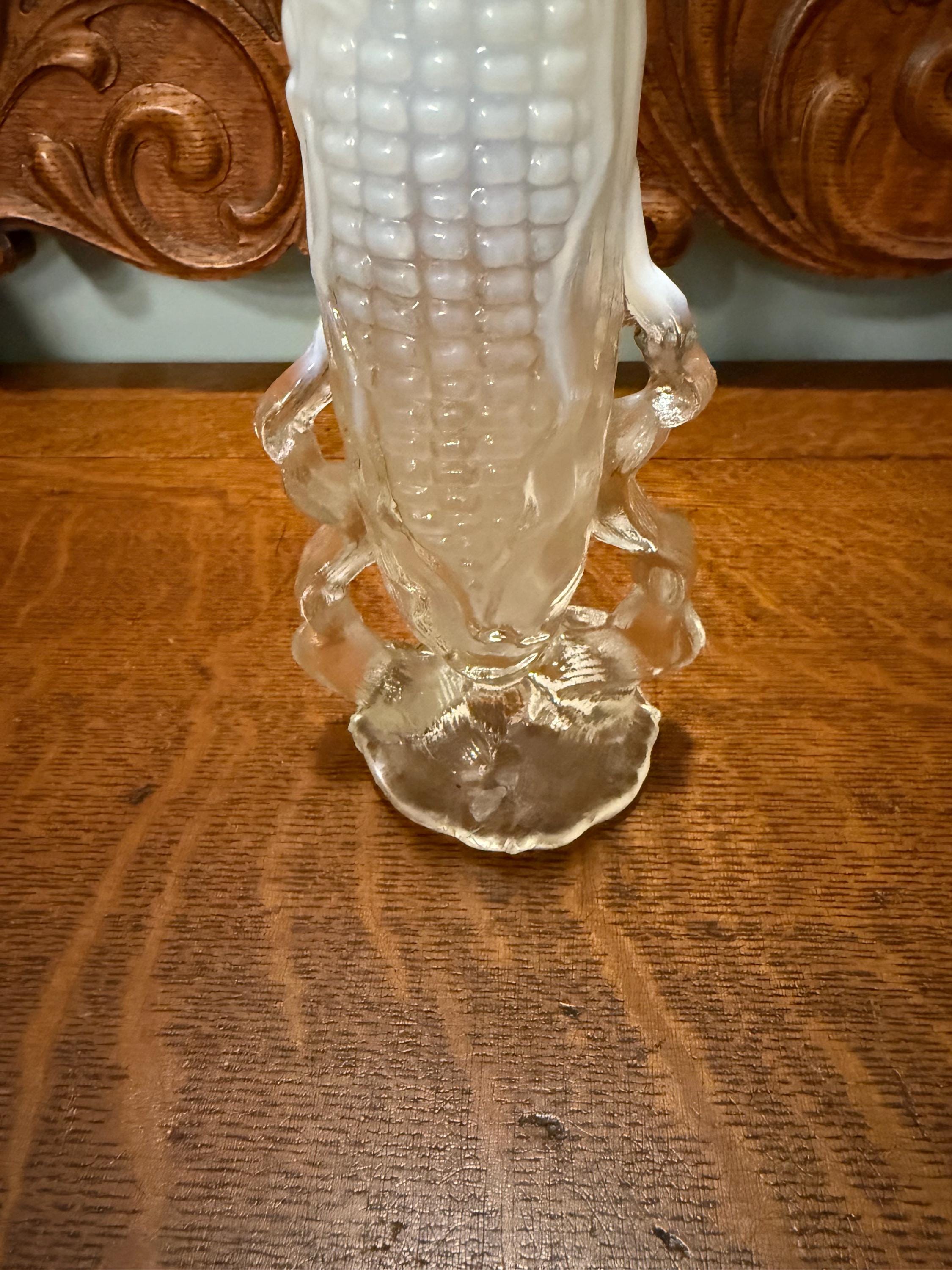 Rare Vintage Northwood Corn Vase, White Opalescent Glass - Etsy