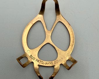 Vintage guldfylld skyttegravsklocka från första världskriget med granatsplitterskydd – DUO Patent 1914 Storlek 6