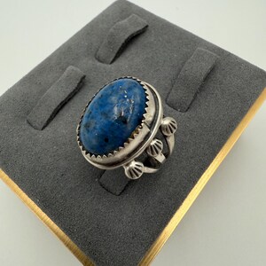 Vintage Paulene Mccray Navajo Denim Lapis and Sterling Silver Ring