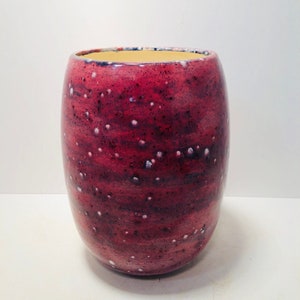 Mid century purple glazed ceramic vase