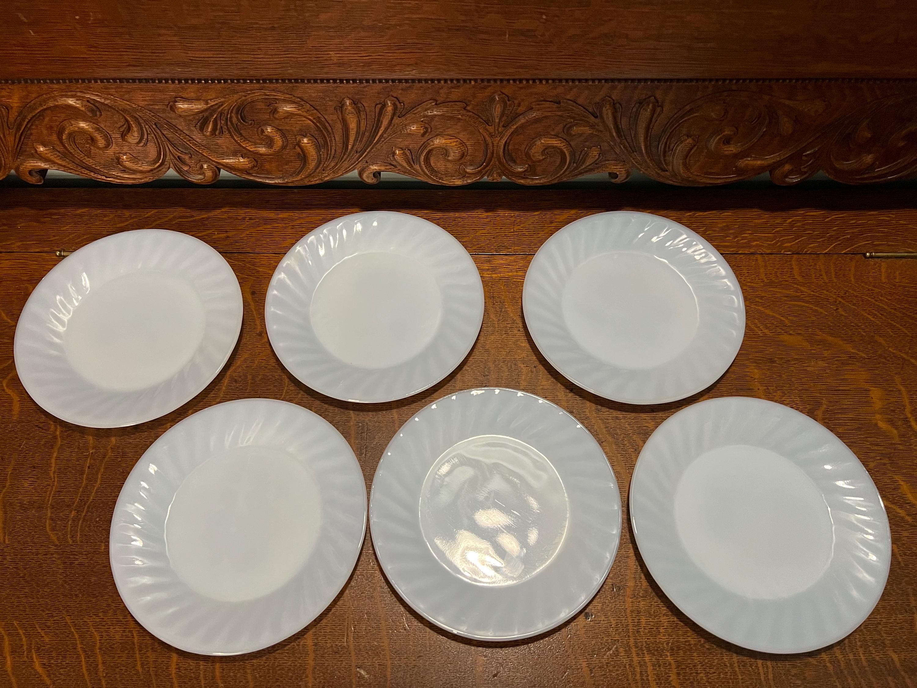 Fire King Swirl Plates Blue - Etsy