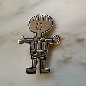 Vintage Mexico 925 Sterling Silver EFS Brooch Boy Save The Children brooch