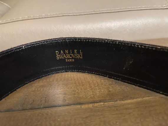 Vintage Daniel Swarovski Leather Suede Belt Made in France  display picture 3