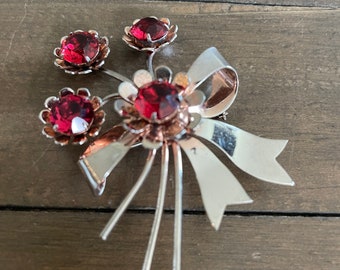 ヴィンテージ ボー スターリングシルバー リーフ ブローチ - Etsy 日本