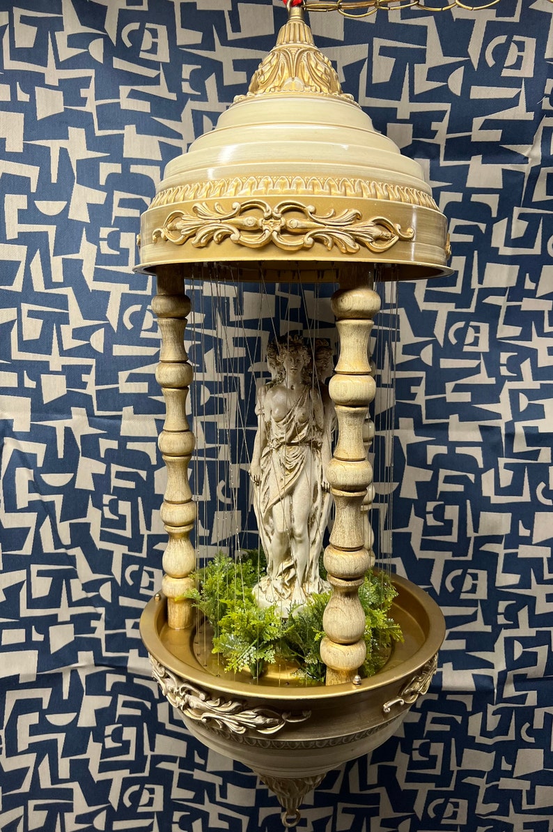 Vintage Creation 3 Goddess Hanging Oil Rain Lamp Etsy