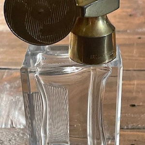 Vintage henri bendel cut crystal perfume spray with brass super-fizz atomizer made in france
