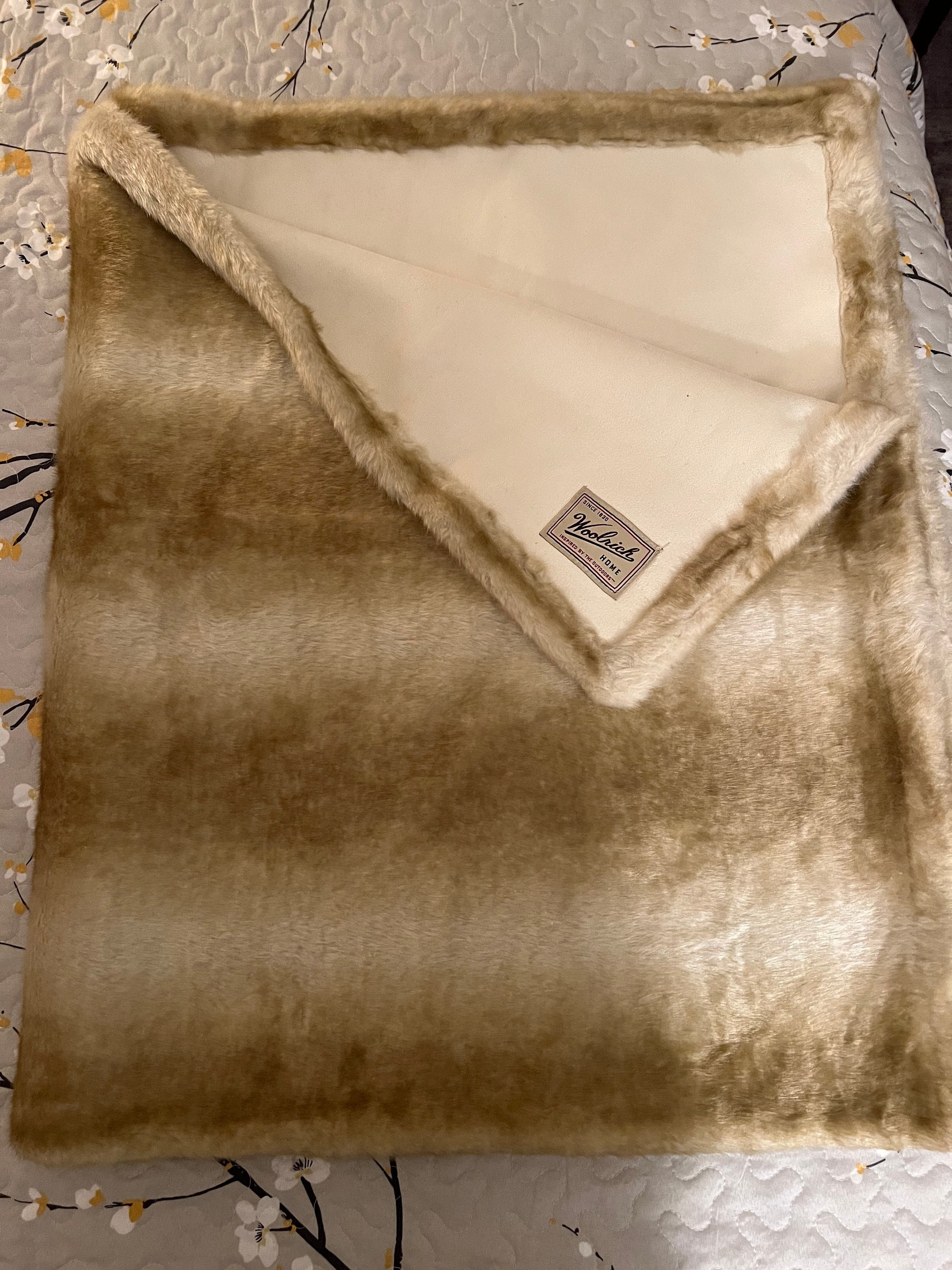 Woolrich Home Faux Fur Suede Lined Blanket or Throw Etsy