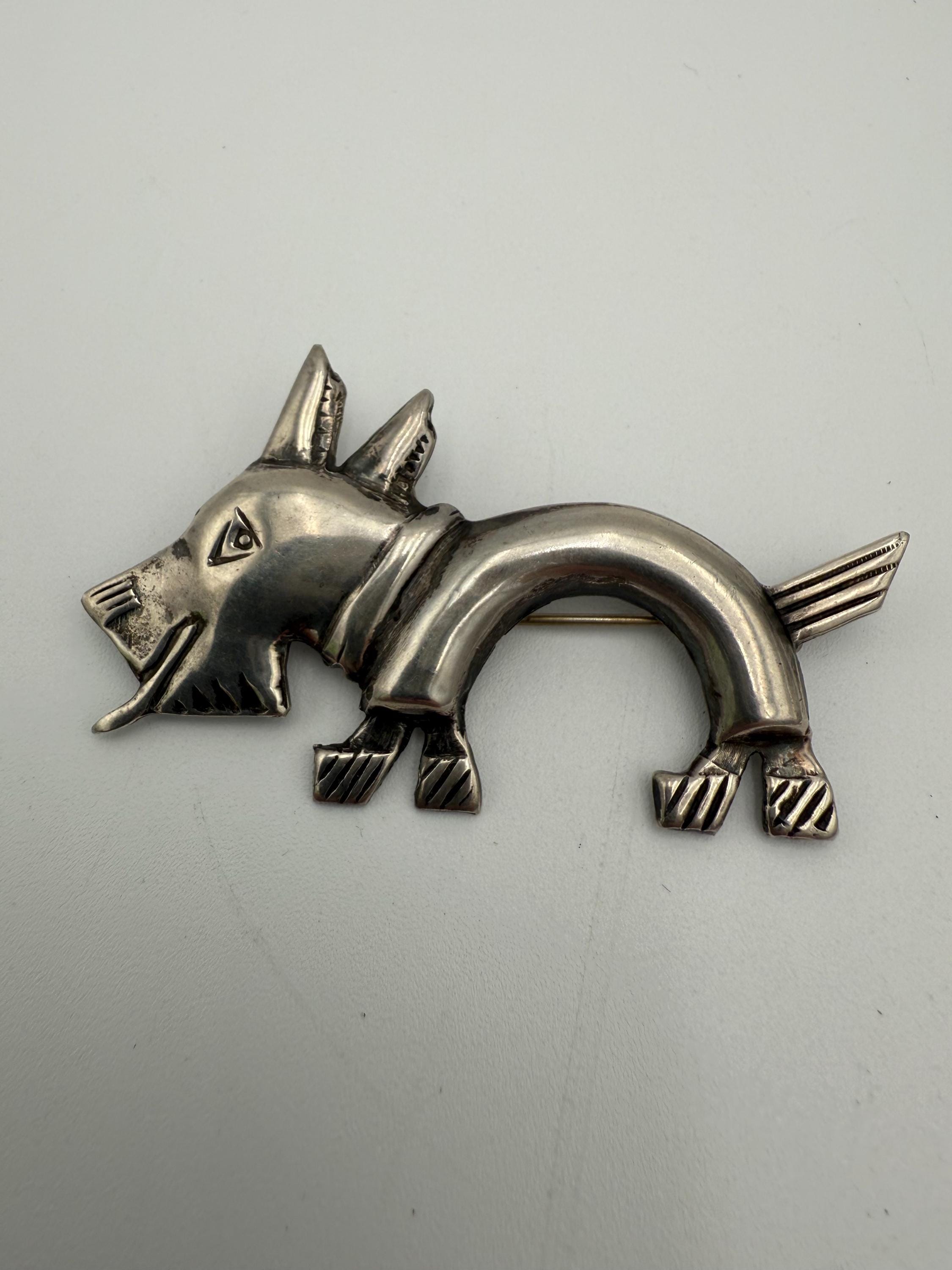 Sterling Silver Scottish Terrier (Scottie Dog) Brooch Pin - .925 Silver Jewelry Gift In Presentation Box - View #2