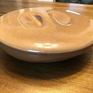 Mcm russel wright iroquois divided casserole in nutmeg brown