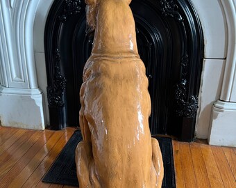 Vintage 1960s-70s Life Size Boxer Dog Statue by Marwal