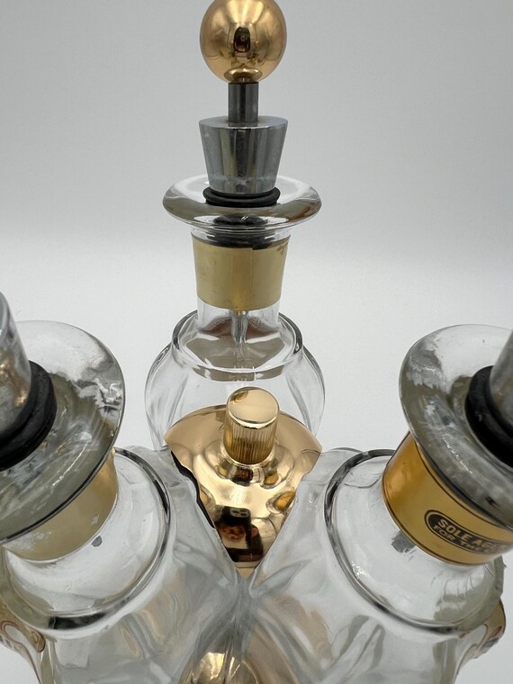 Vintage Garnier Flacon Trio Gold Accent Liquor Bottles - Etsy