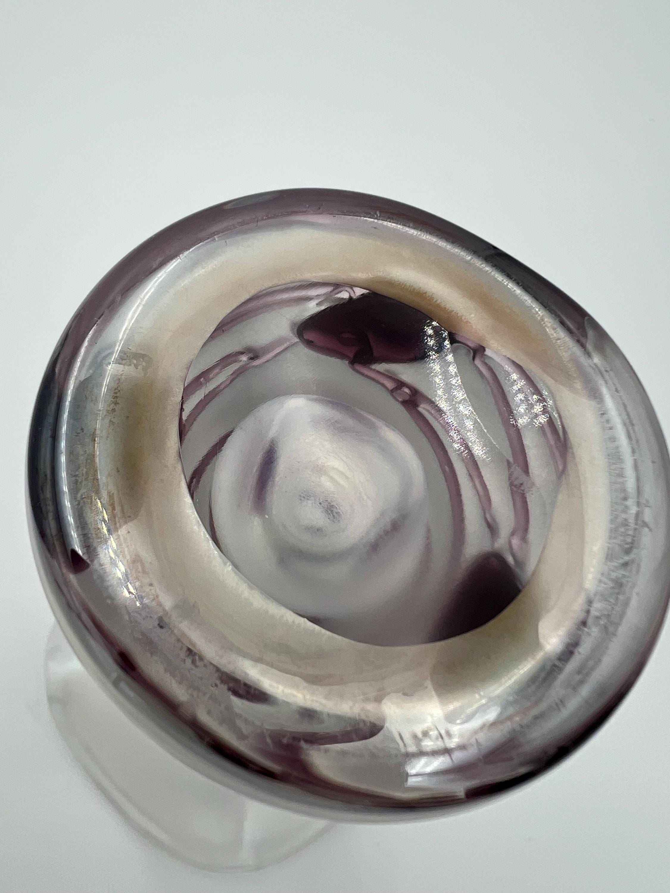 poschinger crystalwerks 花瓶 Vintage Poschinger Fleur Pattern Hand Blown Iridescent Vase