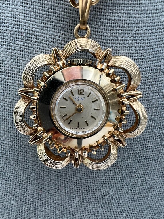 Vintage Coro Pegasus Manual Wind Clock Pendant Necklacevintage - Etsy