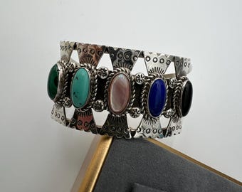 ELAINE SAM ナバホ族 スターリングシルバー 4.00カラット 天然ブルー 